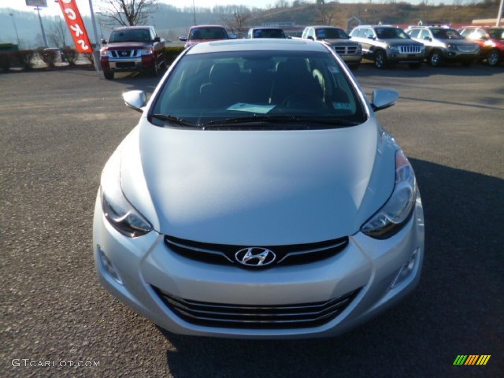 2013 Elantra Limited - Shimmering Air Silver / Black photo #2