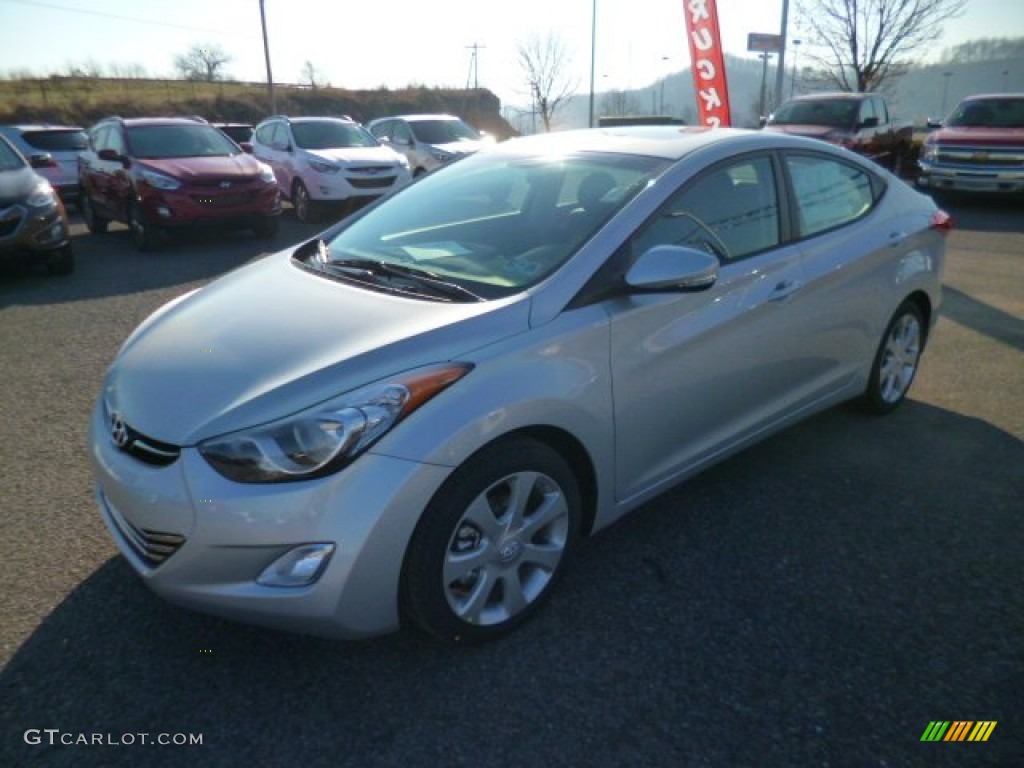 2013 Elantra Limited - Shimmering Air Silver / Black photo #3