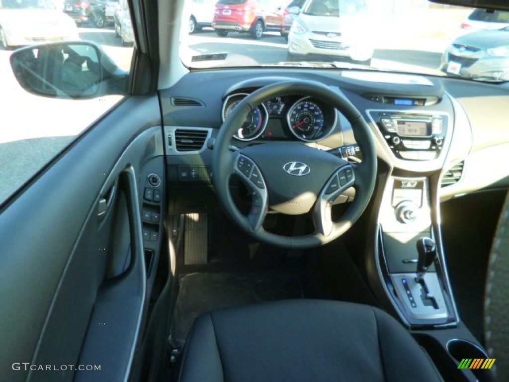 2013 Elantra Limited - Shimmering Air Silver / Black photo #15