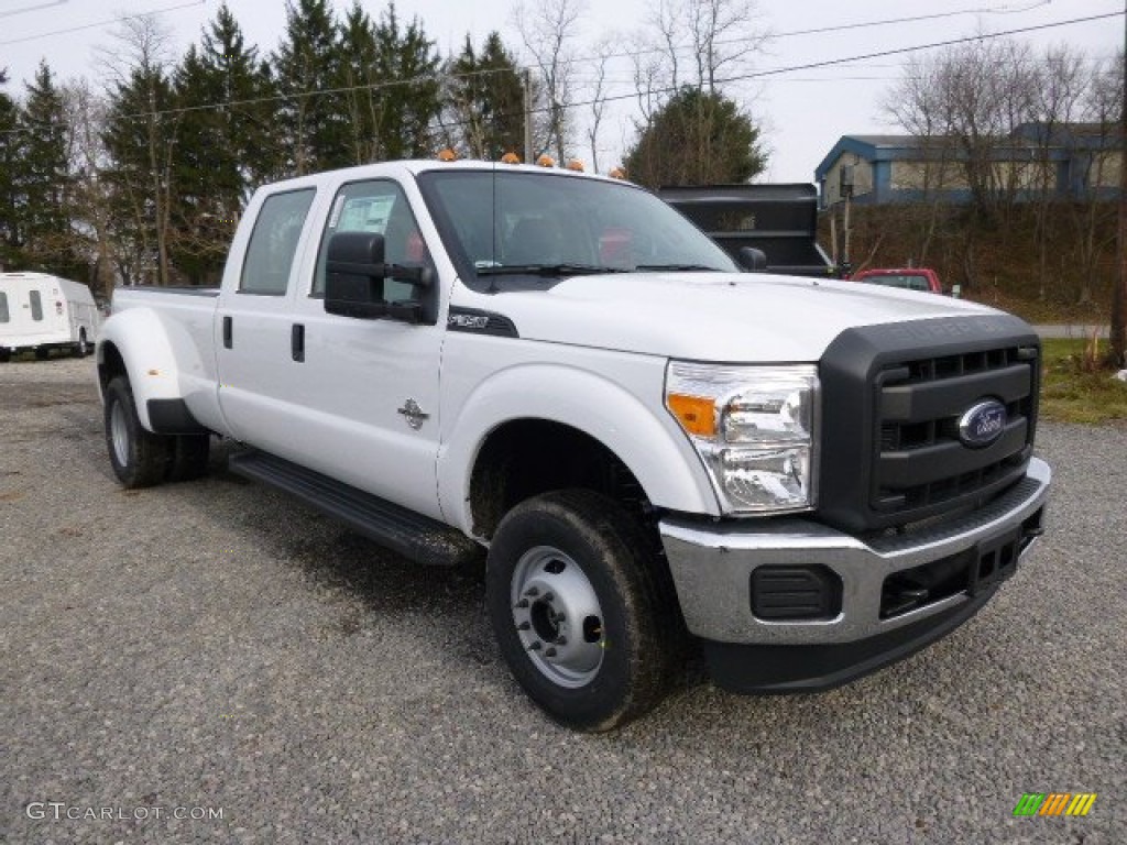 2014 F350 Super Duty XL Crew Cab 4x4 Dually - Oxford White / Steel photo #2