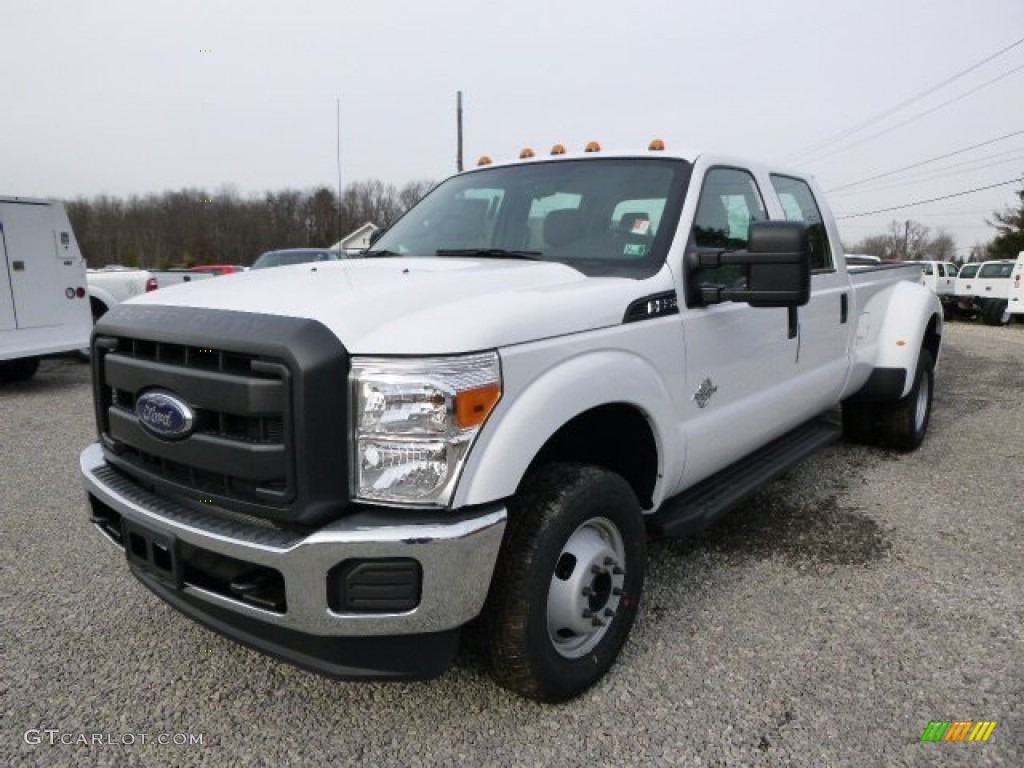 2014 F350 Super Duty XL Crew Cab 4x4 Dually - Oxford White / Steel photo #4