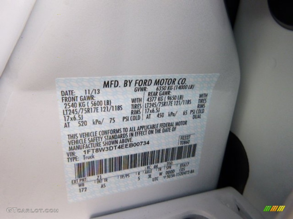 2014 F350 Super Duty XL Crew Cab 4x4 Dually - Oxford White / Steel photo #20