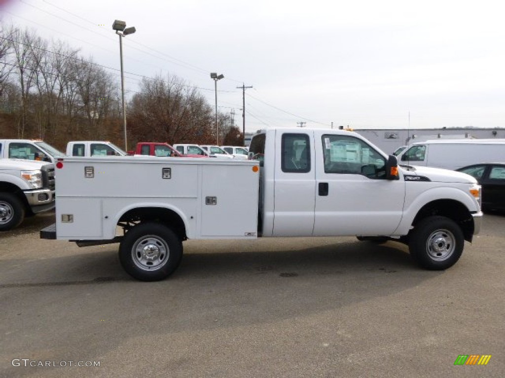 2014 F350 Super Duty XL SuperCab 4x4 Utility Truck - Oxford White / Steel photo #1