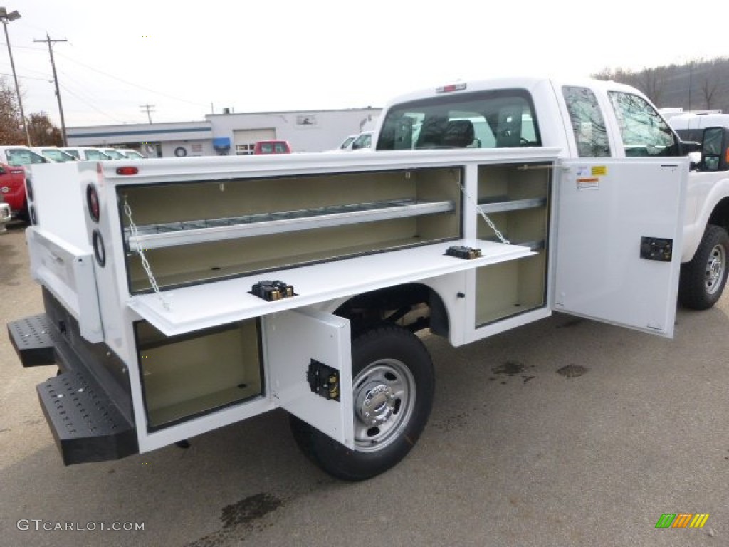 2014 F350 Super Duty XL SuperCab 4x4 Utility Truck - Oxford White / Steel photo #10