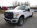 2014 Oxford White Ford F350 Super Duty XL SuperCab 4x4 Utility Truck  photo #4