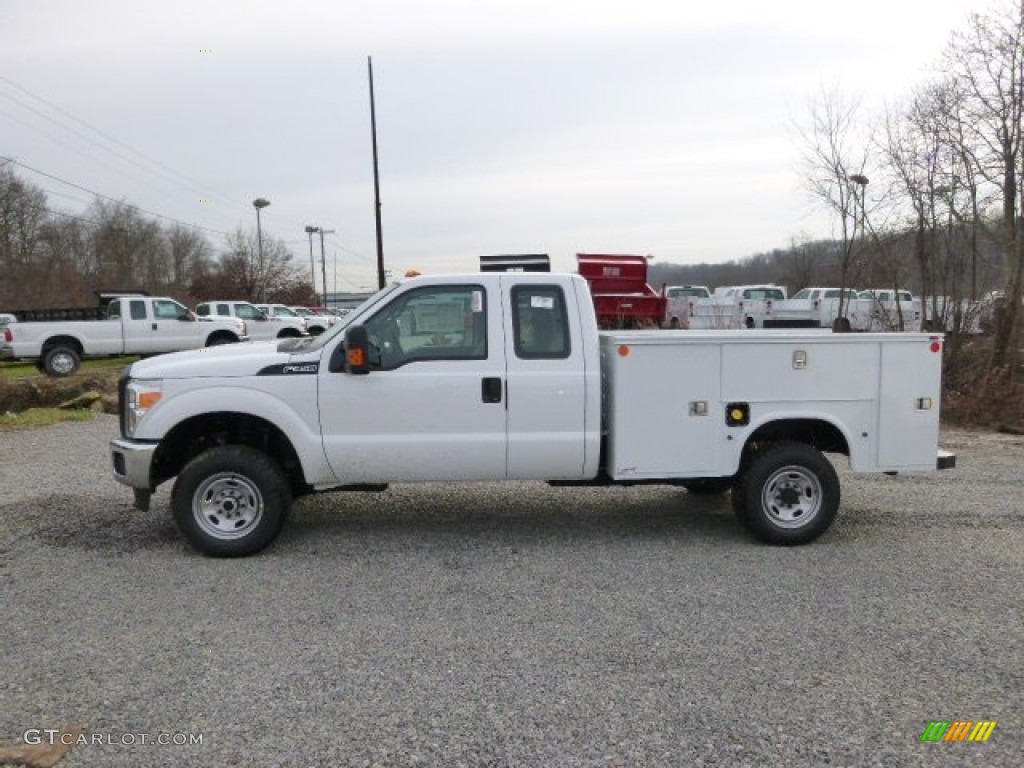 2014 F350 Super Duty XL SuperCab 4x4 Utility Truck - Oxford White / Steel photo #5