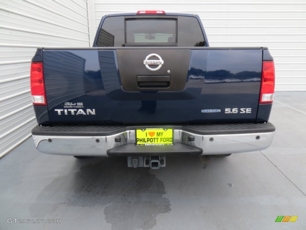 2010 Titan LE Crew Cab - Navy Blue Metallic / Charcoal photo #5