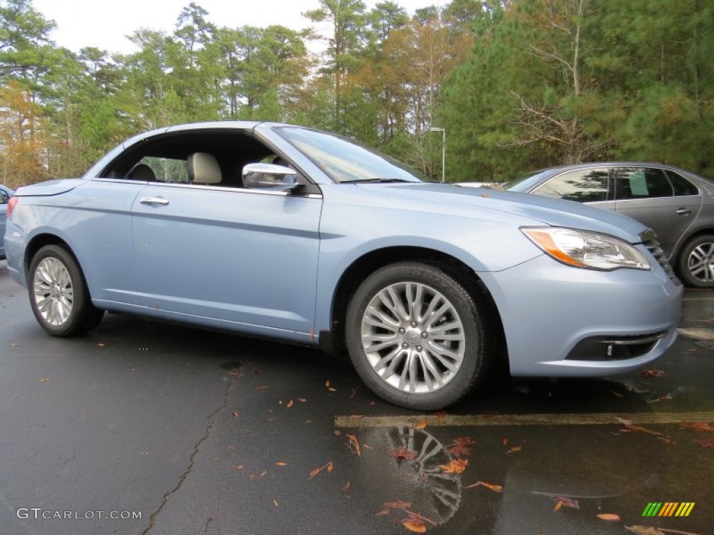Crystal Blue Pearl 2014 Chrysler 200 Limited Convertible Exterior Photo #88497648