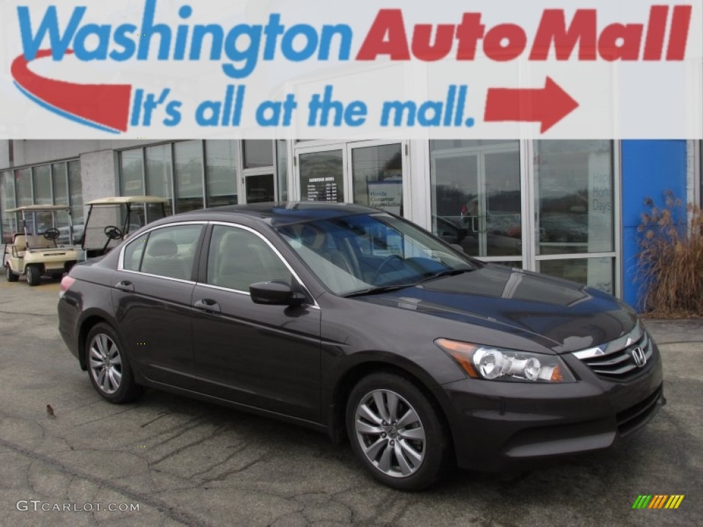 2012 Accord EX Sedan - Dark Amber Metallic / Ivory photo #1