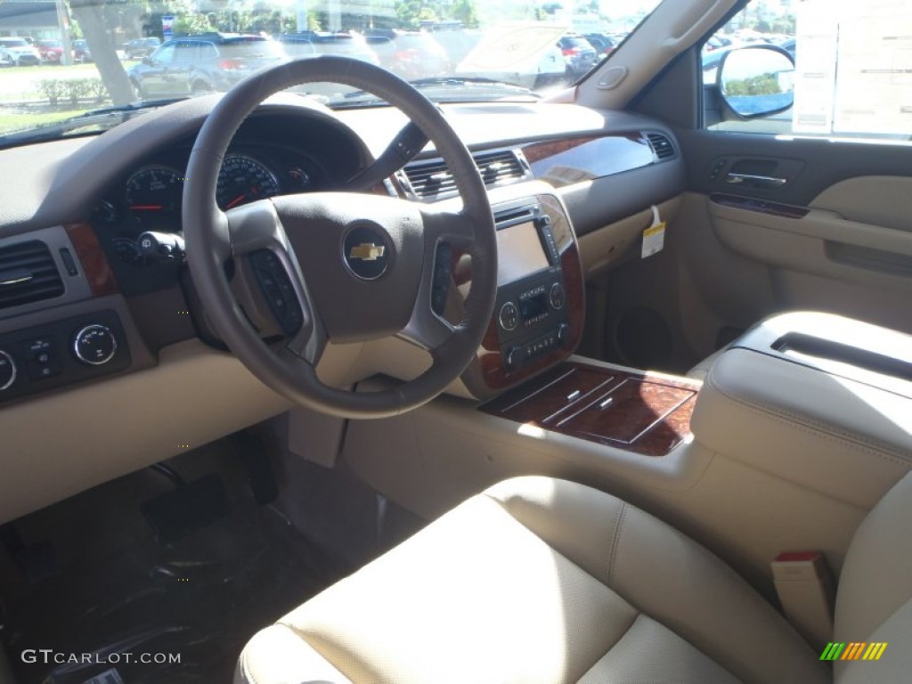 2014 Suburban LTZ 4x4 - Black / Light Cashmere/Dark Cashmere photo #13