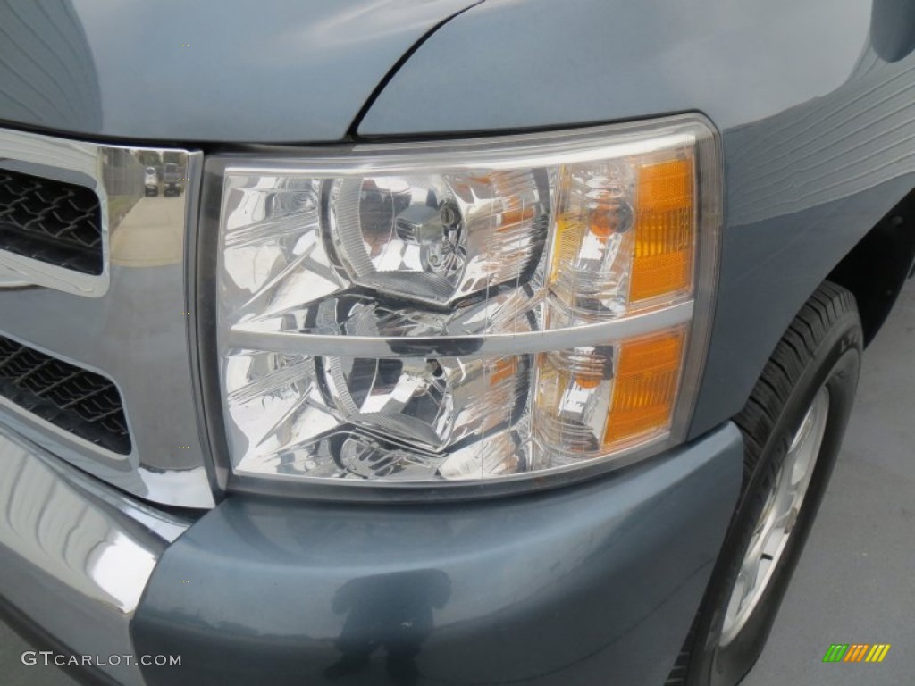 2009 Silverado 1500 LS Extended Cab 4x4 - Blue Granite Metallic / Dark Titanium photo #9