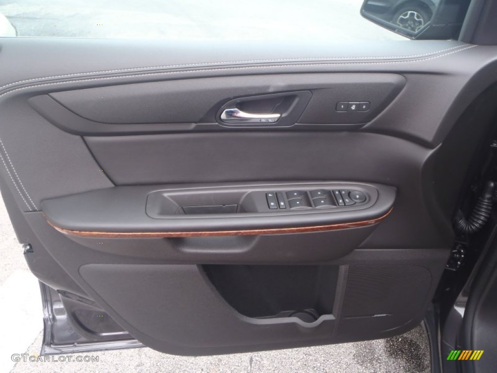 2014 Chevrolet Traverse LTZ Ebony Door Panel Photo #88498881