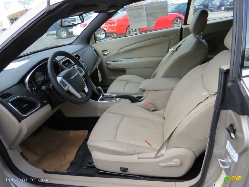 Black/Light Frost Beige Interior 2014 Chrysler 200 Limited Convertible Photo #88499561