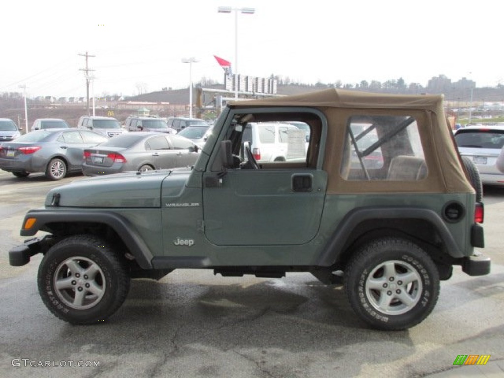 2000 Wrangler SE 4x4 - Medium Fern Green Pearl / Camel photo #5