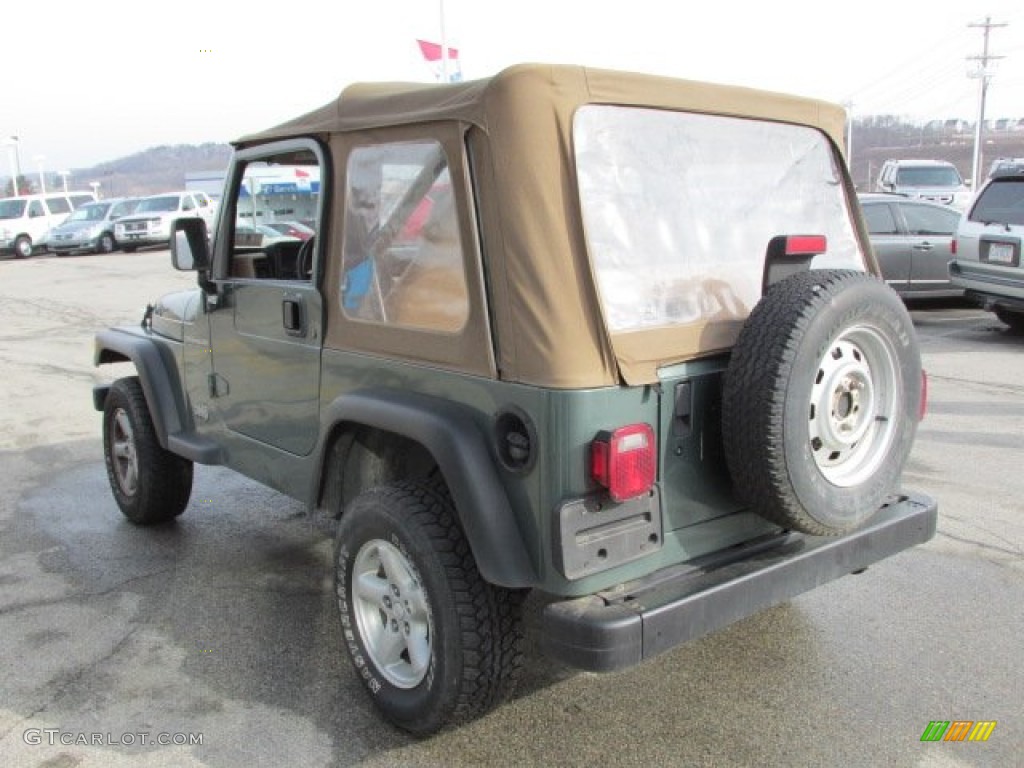 2000 Wrangler SE 4x4 - Medium Fern Green Pearl / Camel photo #6