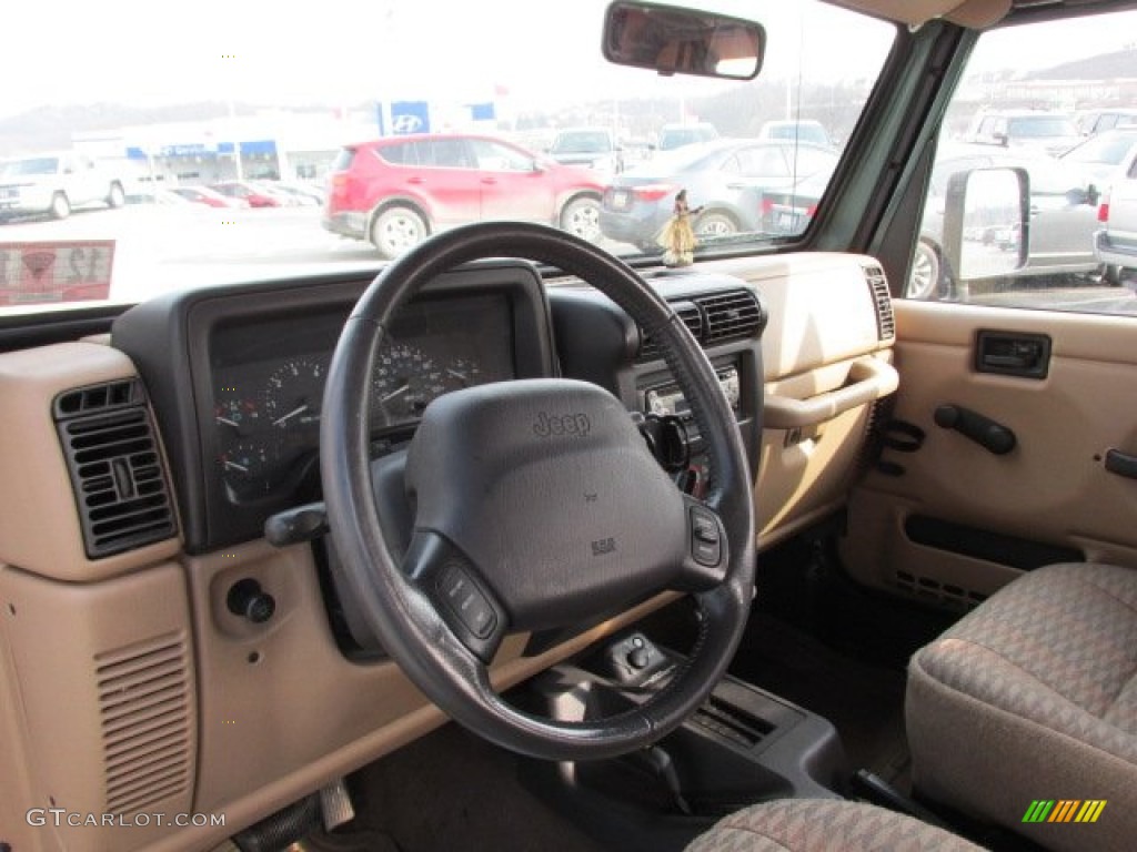 2000 Wrangler SE 4x4 - Medium Fern Green Pearl / Camel photo #12