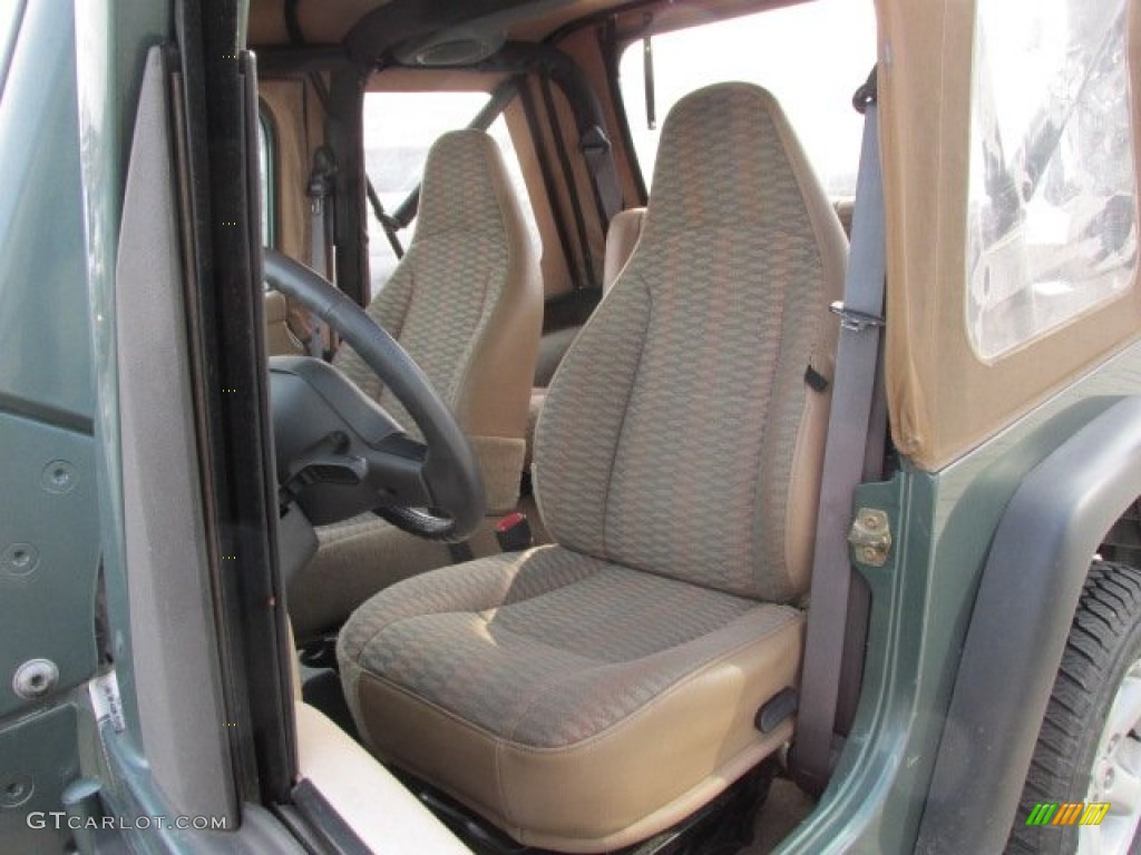 2000 Wrangler SE 4x4 - Medium Fern Green Pearl / Camel photo #13