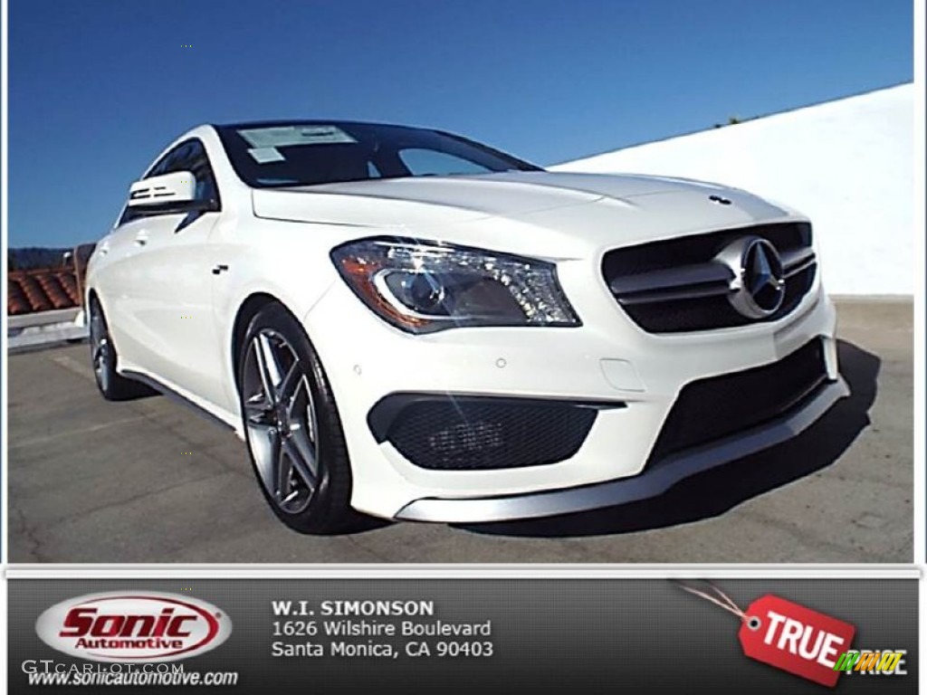 2014 CLA 45 AMG - Cirrus White / AMG Black/Red Cut photo #1