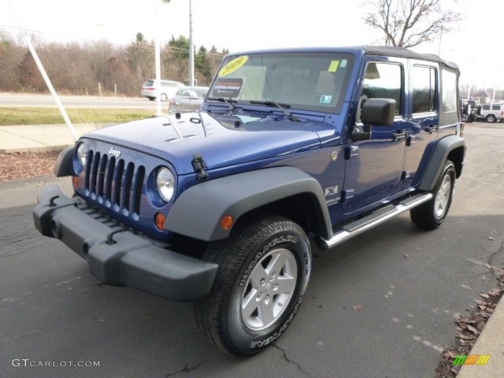 Surf Blue Pearl 2009 Jeep Wrangler Unlimited X 4x4 Exterior Photo #88502310