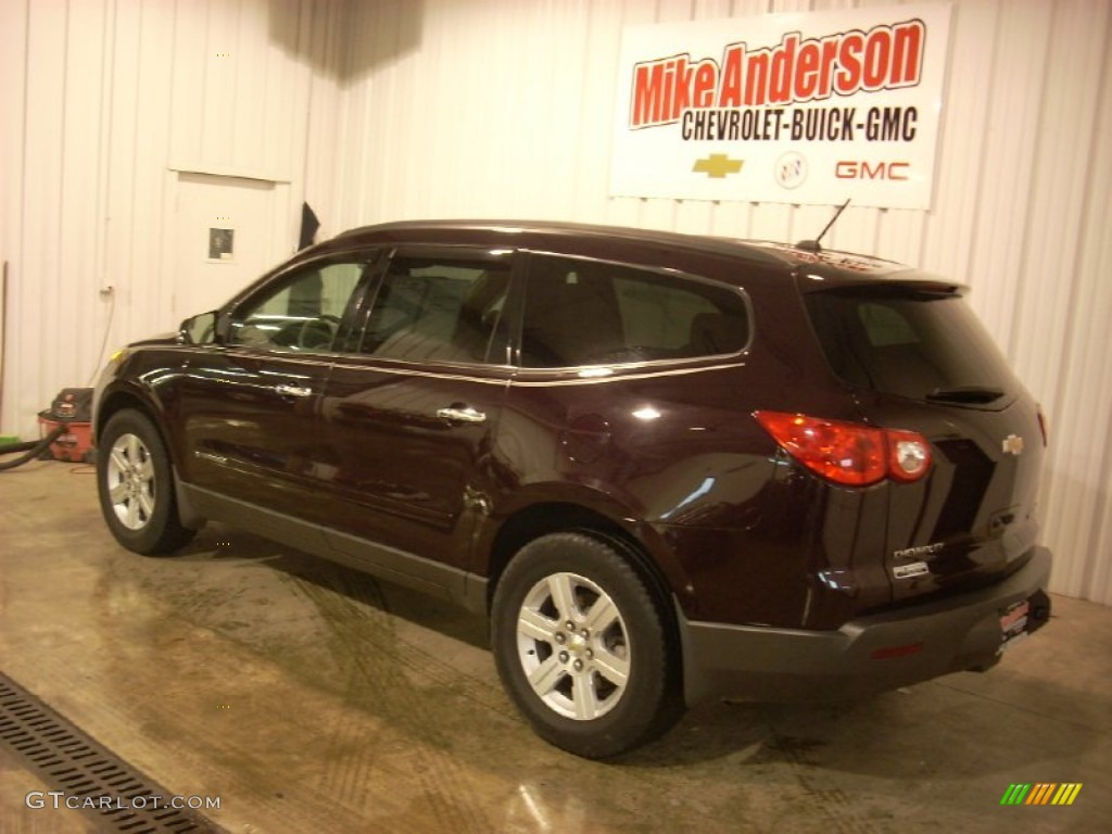 2009 Traverse LT AWD - Dark Cherry Metallic / Cashmere/Dark Gray photo #3