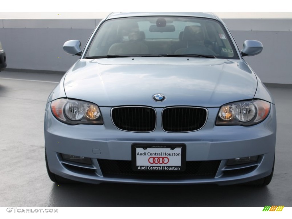 2010 1 Series 128i Coupe - Blue Water Metallic / Beige Boston Leather photo #2