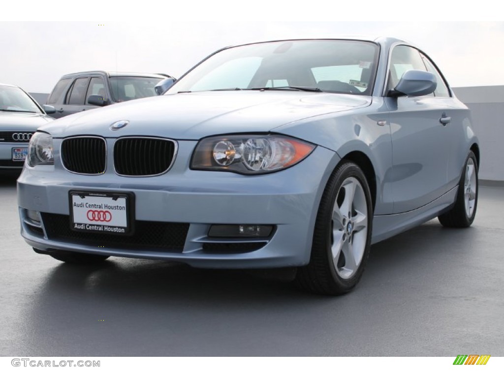2010 1 Series 128i Coupe - Blue Water Metallic / Beige Boston Leather photo #3