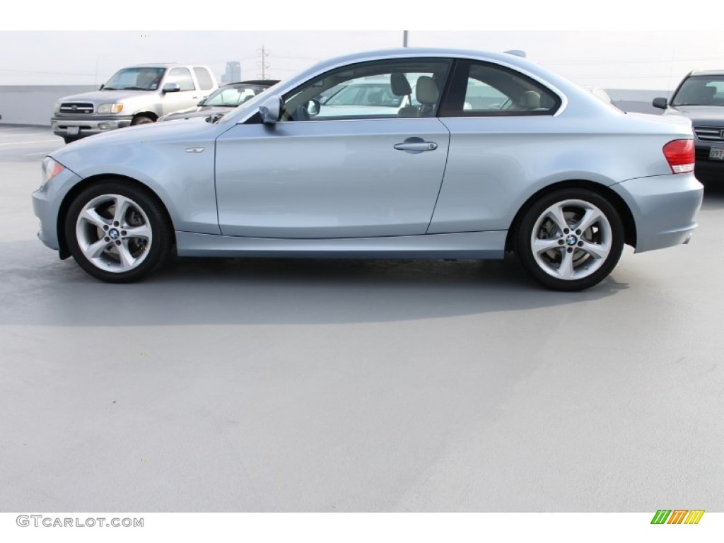 2010 1 Series 128i Coupe - Blue Water Metallic / Beige Boston Leather photo #5