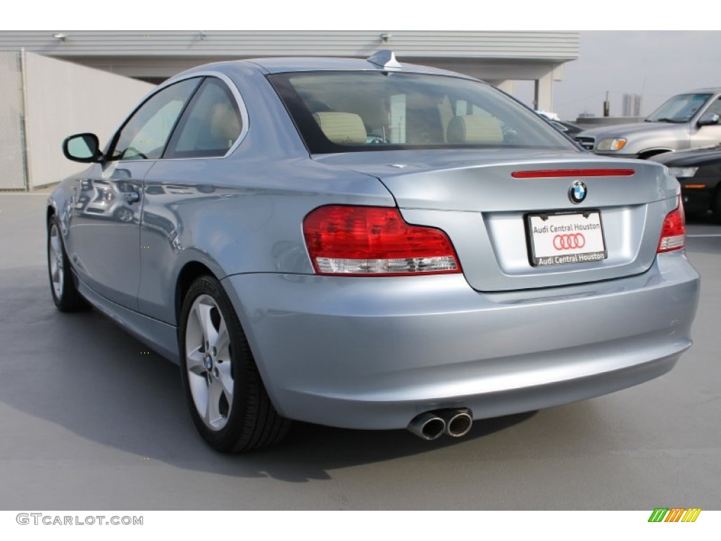 2010 1 Series 128i Coupe - Blue Water Metallic / Beige Boston Leather photo #7
