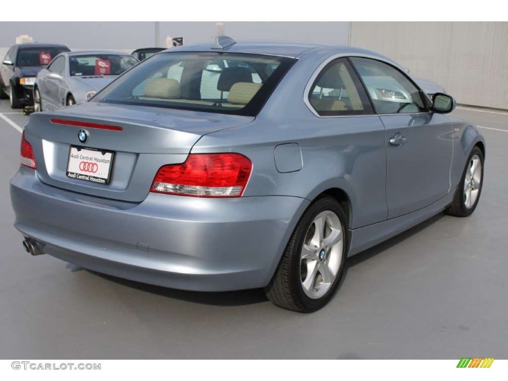 2010 1 Series 128i Coupe - Blue Water Metallic / Beige Boston Leather photo #9