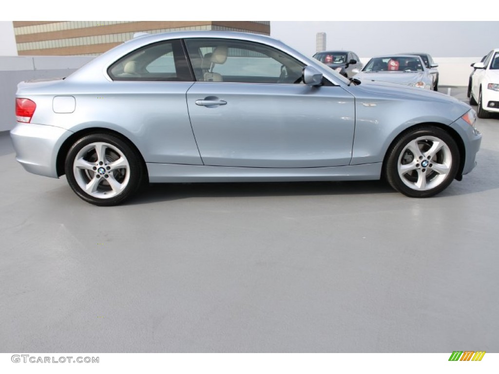 2010 1 Series 128i Coupe - Blue Water Metallic / Beige Boston Leather photo #10