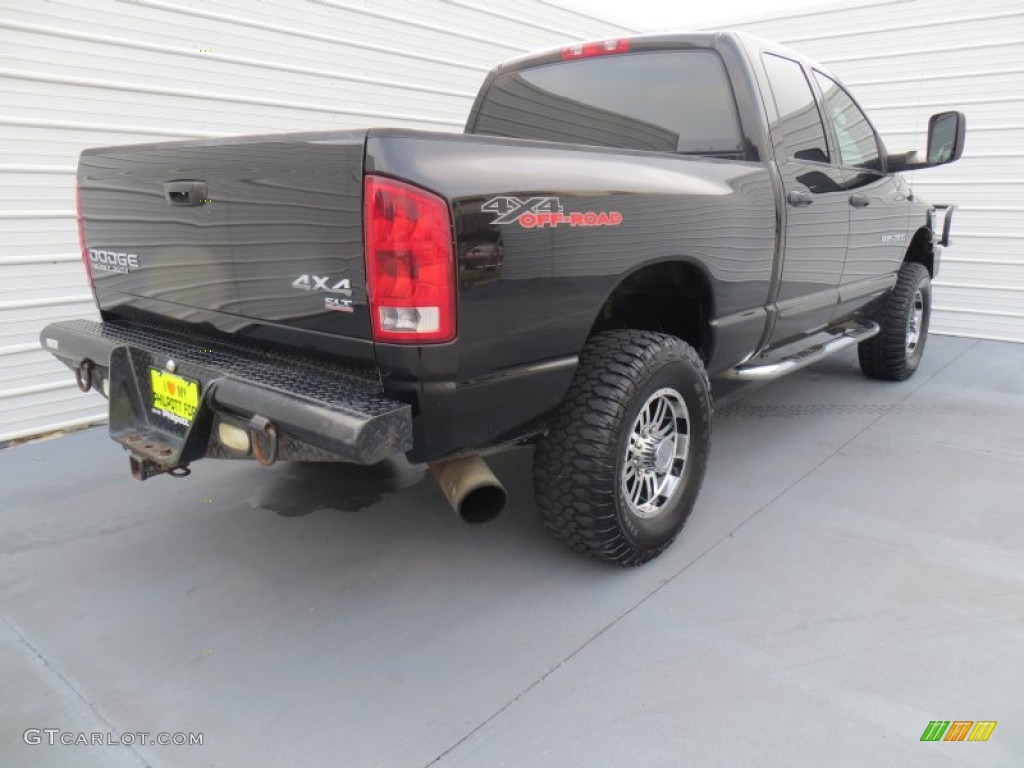 2004 Ram 2500 SLT Quad Cab 4x4 - Black / Dark Slate Gray photo #4