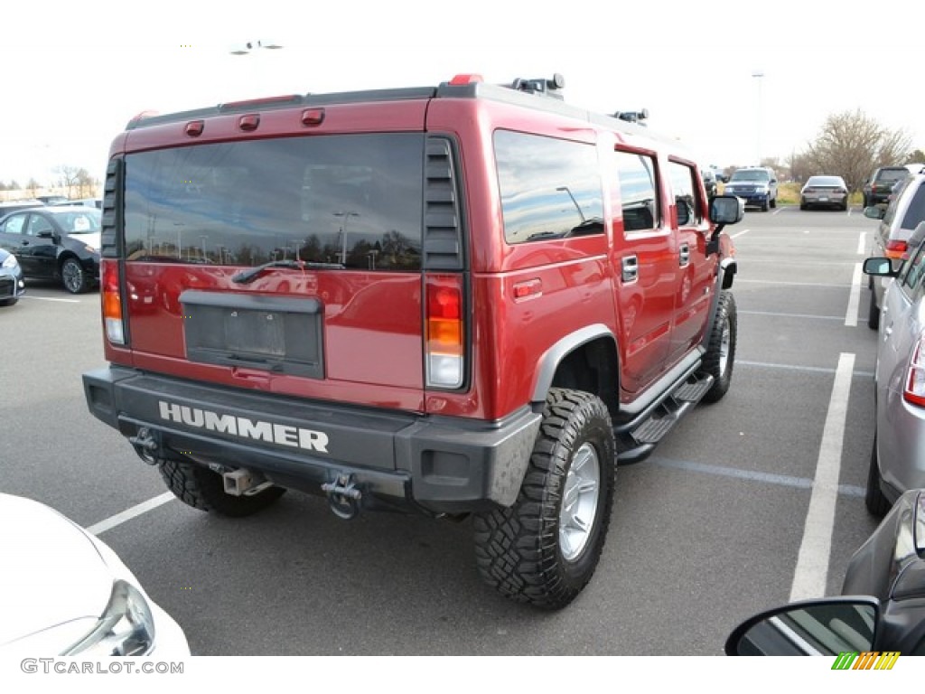 2003 H2 SUV - Red Metallic / Wheat photo #2