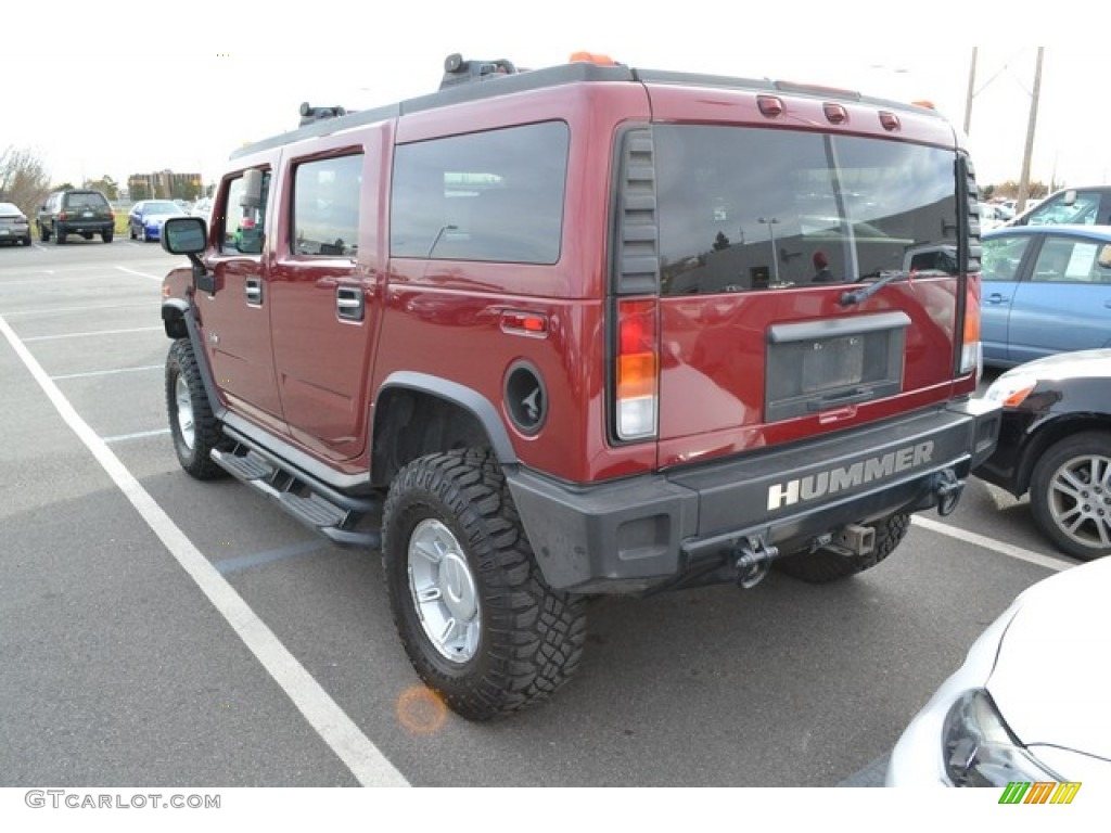2003 H2 SUV - Red Metallic / Wheat photo #3
