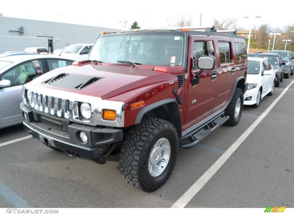 2003 H2 SUV - Red Metallic / Wheat photo #4