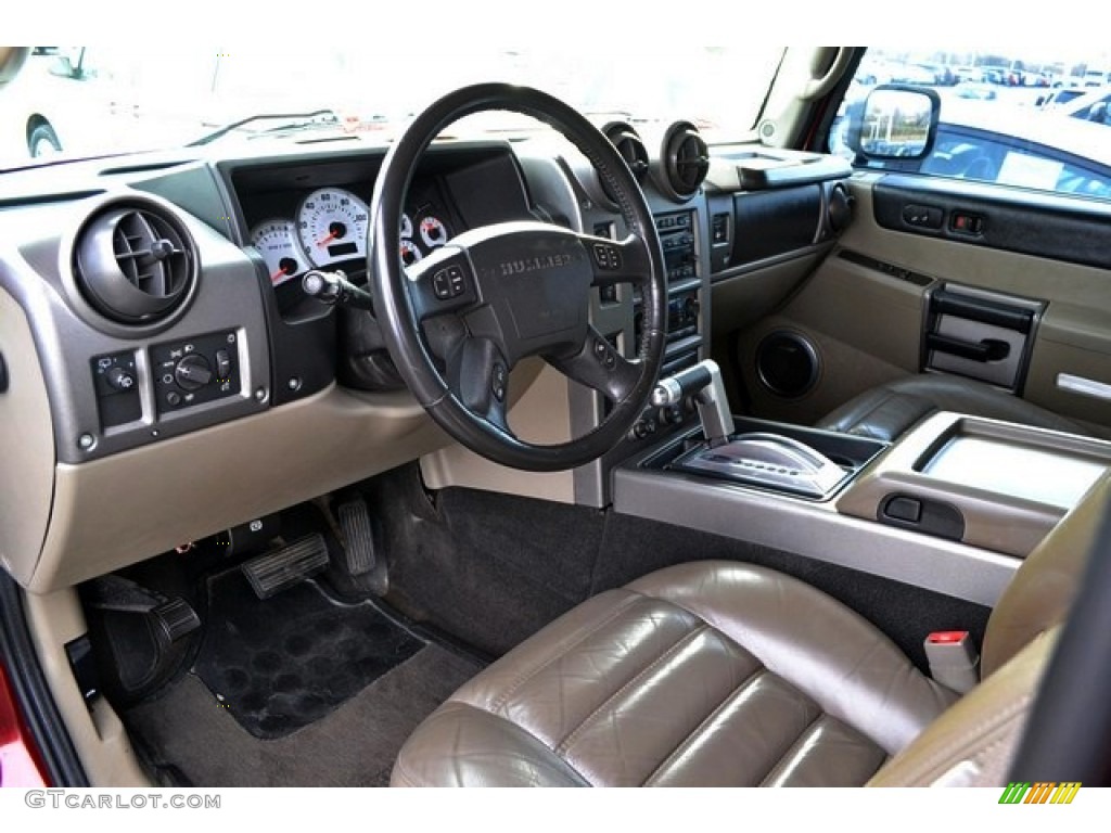 2003 H2 SUV - Red Metallic / Wheat photo #5