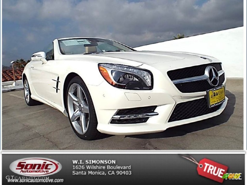 2014 SL 550 Roadster - Diamond White Metallic / Beige/Brown photo #1