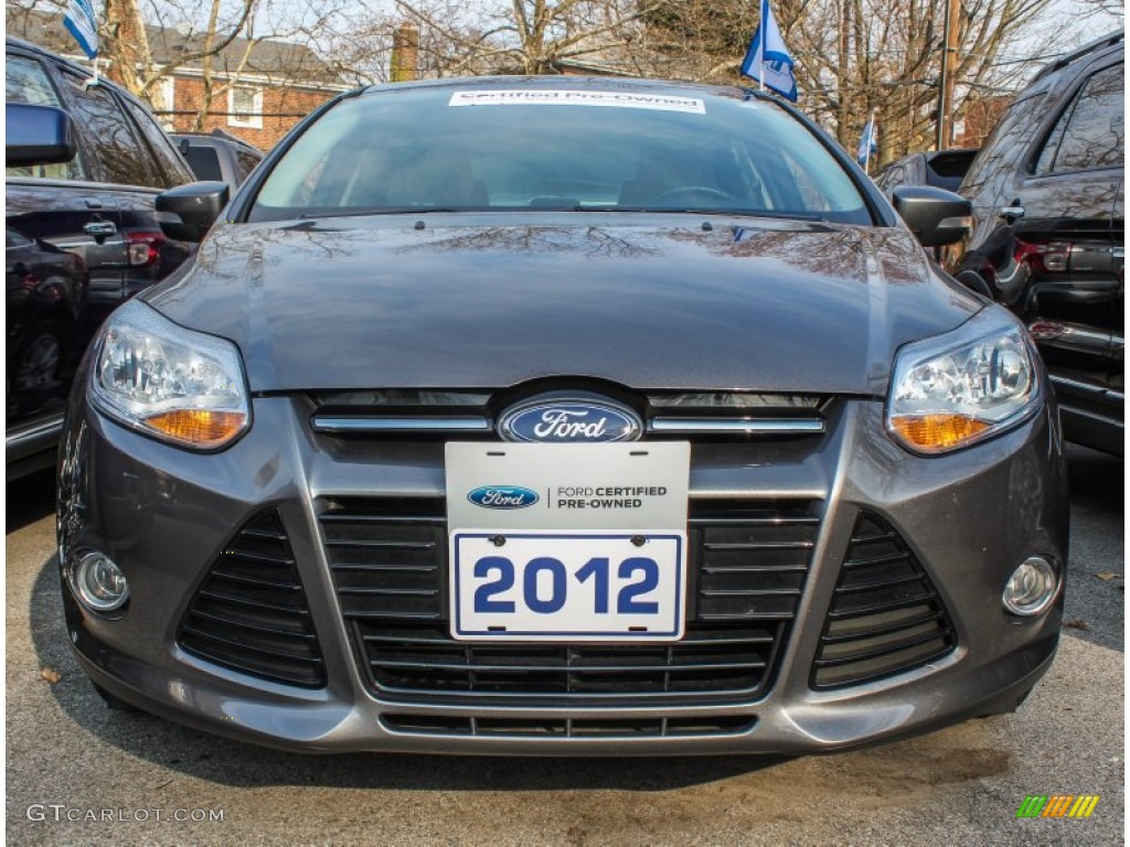 2012 Focus SEL Sedan - Sterling Grey Metallic / Stone photo #2