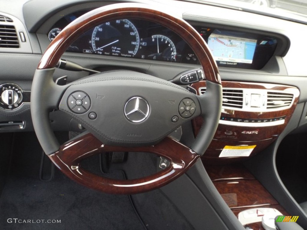 2014 Mercedes-Benz CL 550 4Matic Black Steering Wheel Photo #88510830