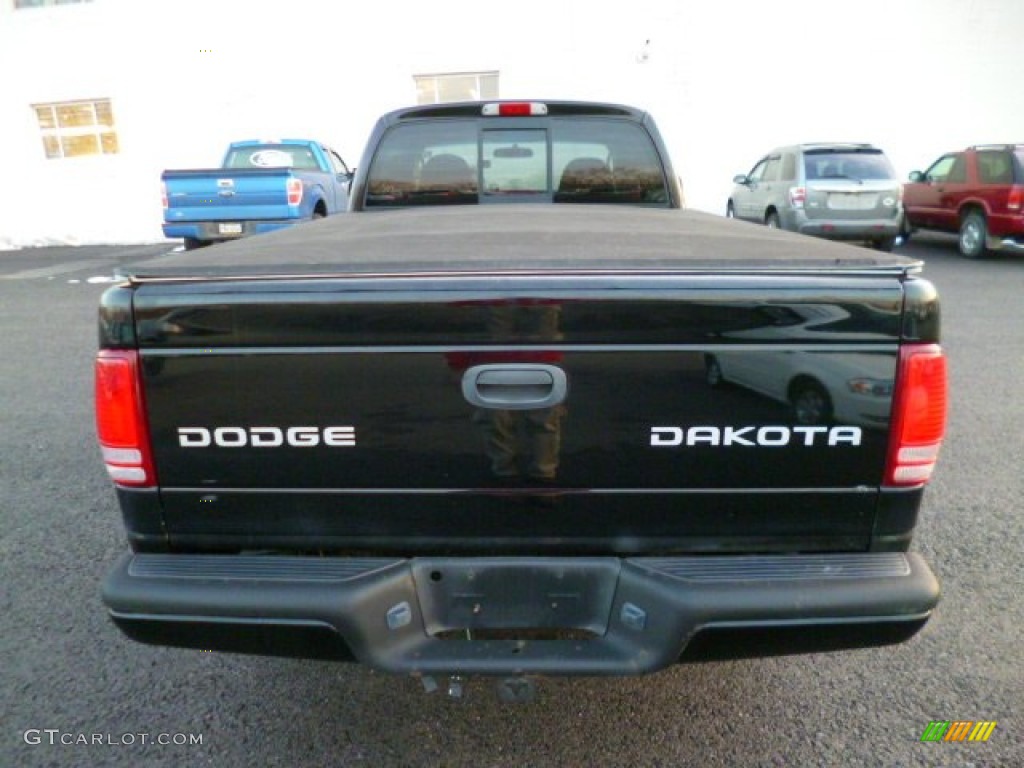 2004 Dakota Sport Club Cab 4x4 - Black / Dark Slate Gray photo #6