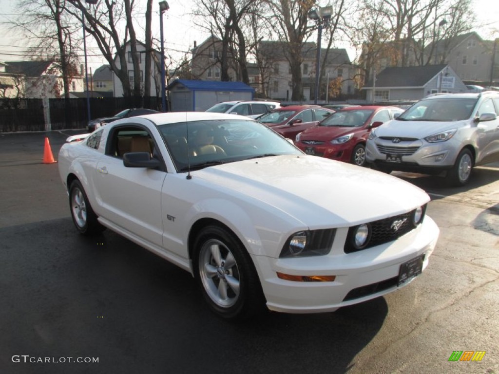 2007 Mustang GT Premium Coupe - Performance White / Medium Parchment photo #1
