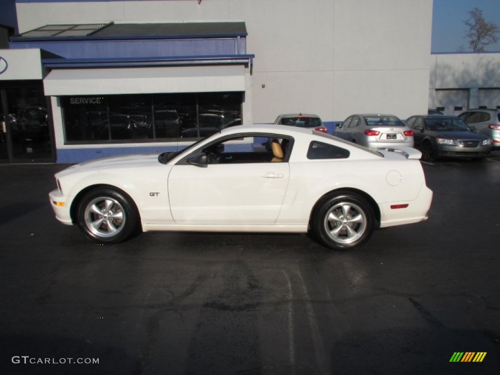 2007 Mustang GT Premium Coupe - Performance White / Medium Parchment photo #7