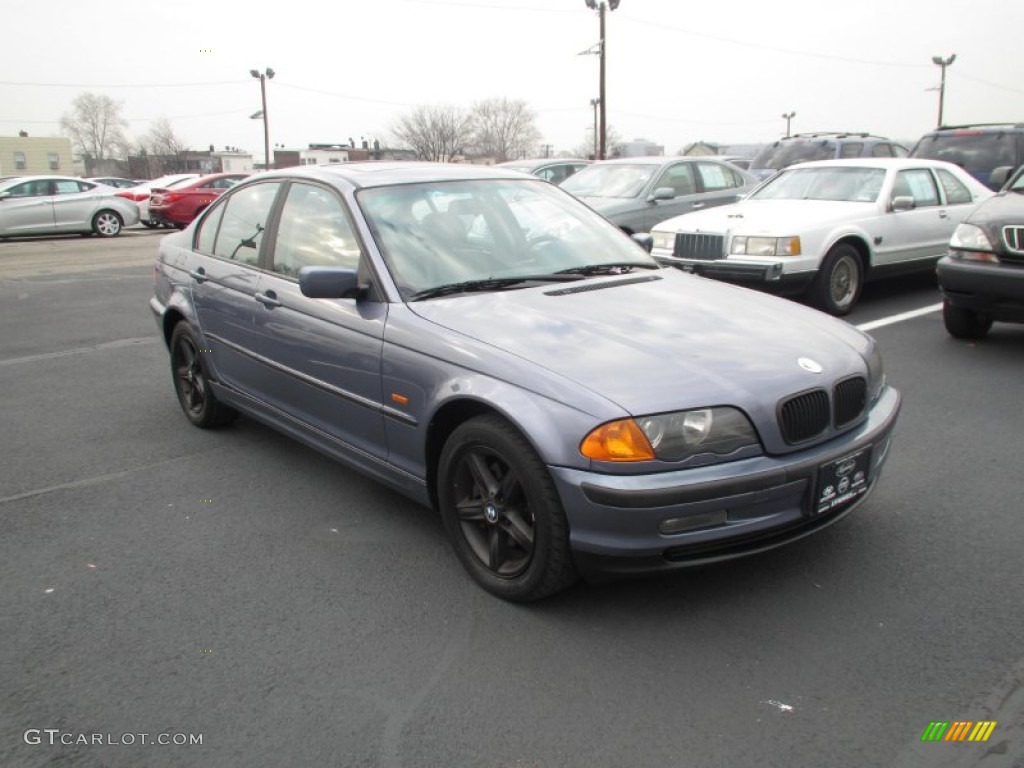 2001 3 Series 325i Sedan - Steel Blue Metallic / Black photo #1