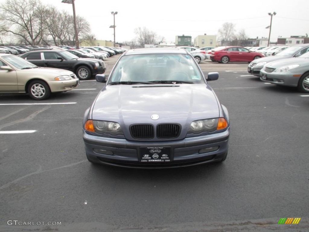 2001 3 Series 325i Sedan - Steel Blue Metallic / Black photo #2