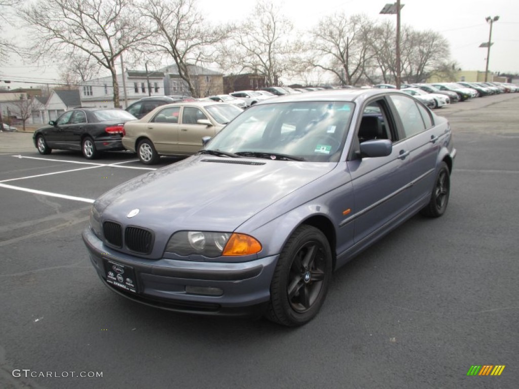 2001 3 Series 325i Sedan - Steel Blue Metallic / Black photo #3