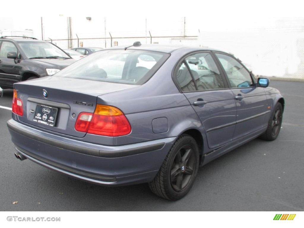 2001 3 Series 325i Sedan - Steel Blue Metallic / Black photo #4