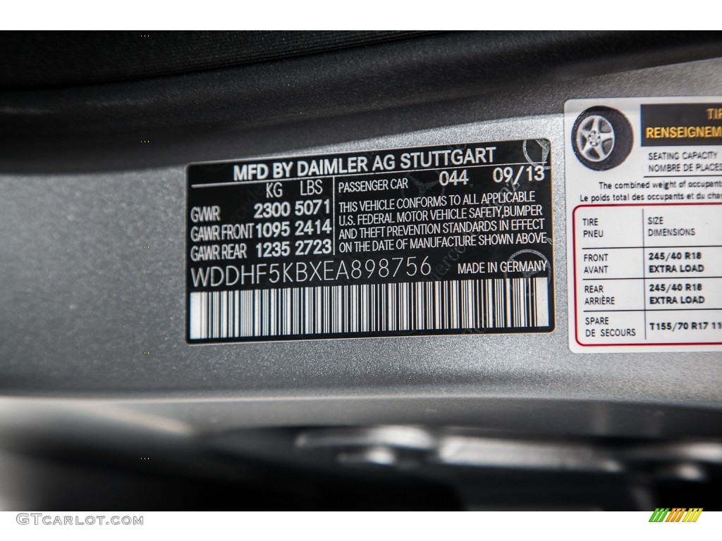 2014 E Color Code 044 for designo Magno Alanite Grey Photo #88514856