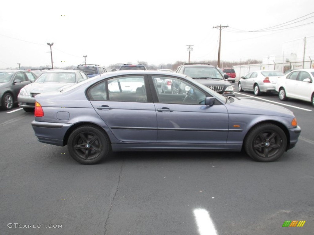 2001 3 Series 325i Sedan - Steel Blue Metallic / Black photo #7