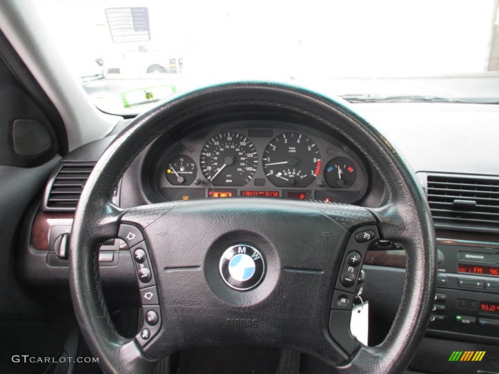 2001 3 Series 325i Sedan - Steel Blue Metallic / Black photo #12