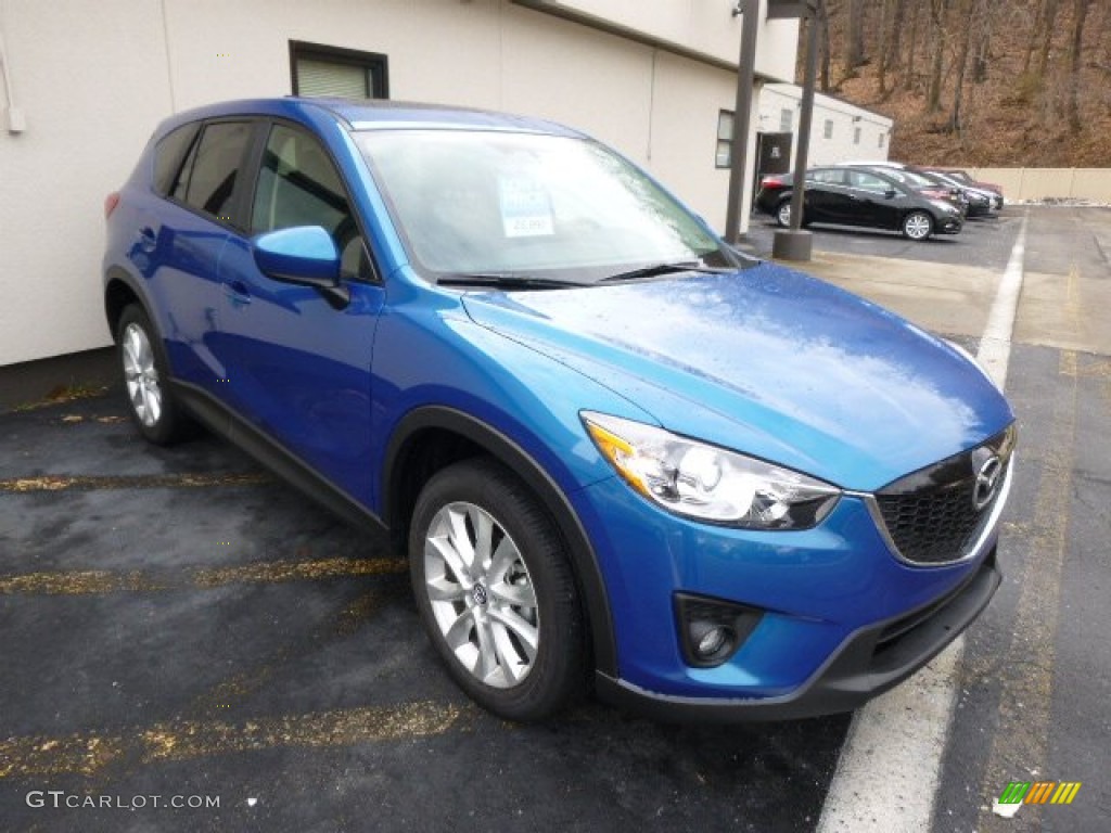 2014 CX-5 Grand Touring AWD - Sky Blue Mica / Black photo #1