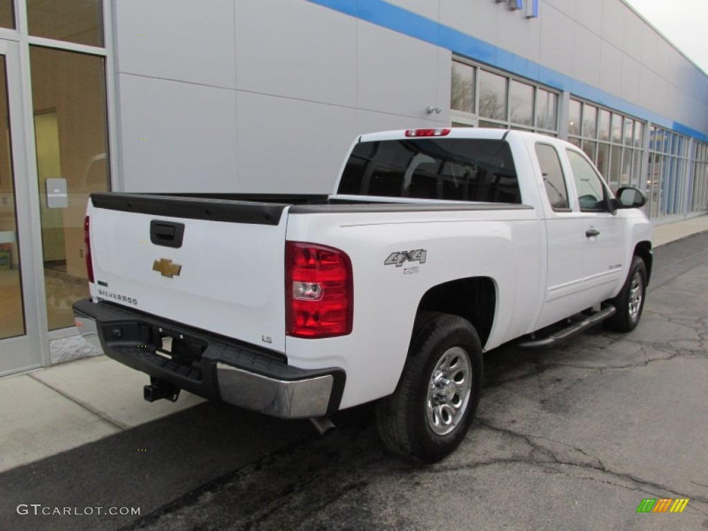 2012 Silverado 1500 LS Extended Cab 4x4 - Summit White / Dark Titanium photo #4